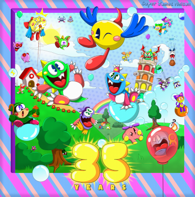 Bubble Bobble 35th anniversary drawing